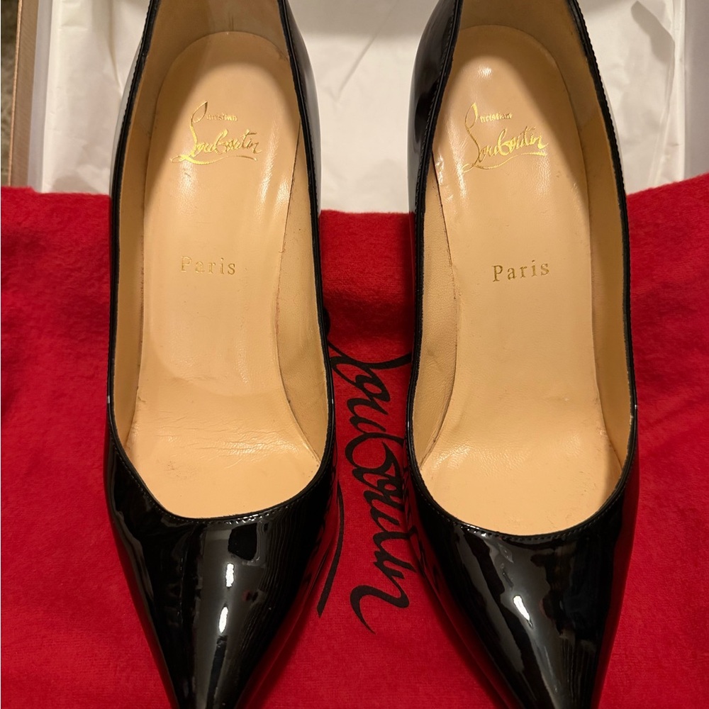 Christian Louboutin Black Patent Leather Heels